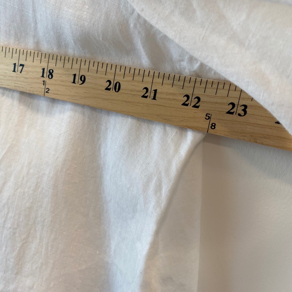 Eileen Fisher Shirt Womens L White Organic 100% Irish Linen Button Down Tunic - Picture 3 of 7